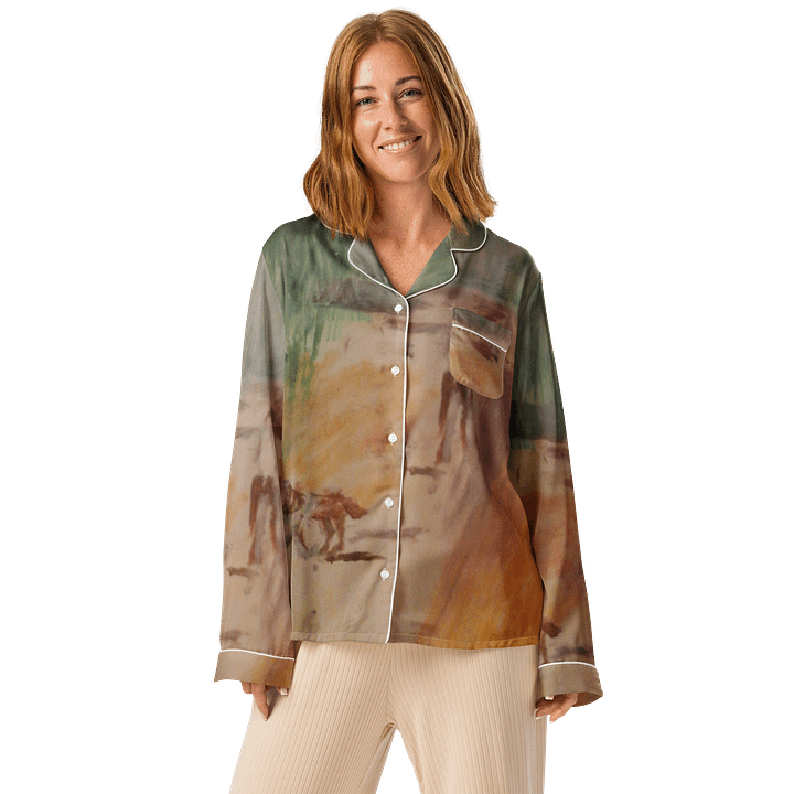 PopcornAnime Dreamy Abstract All-Over Print Pajama Top product image (1)