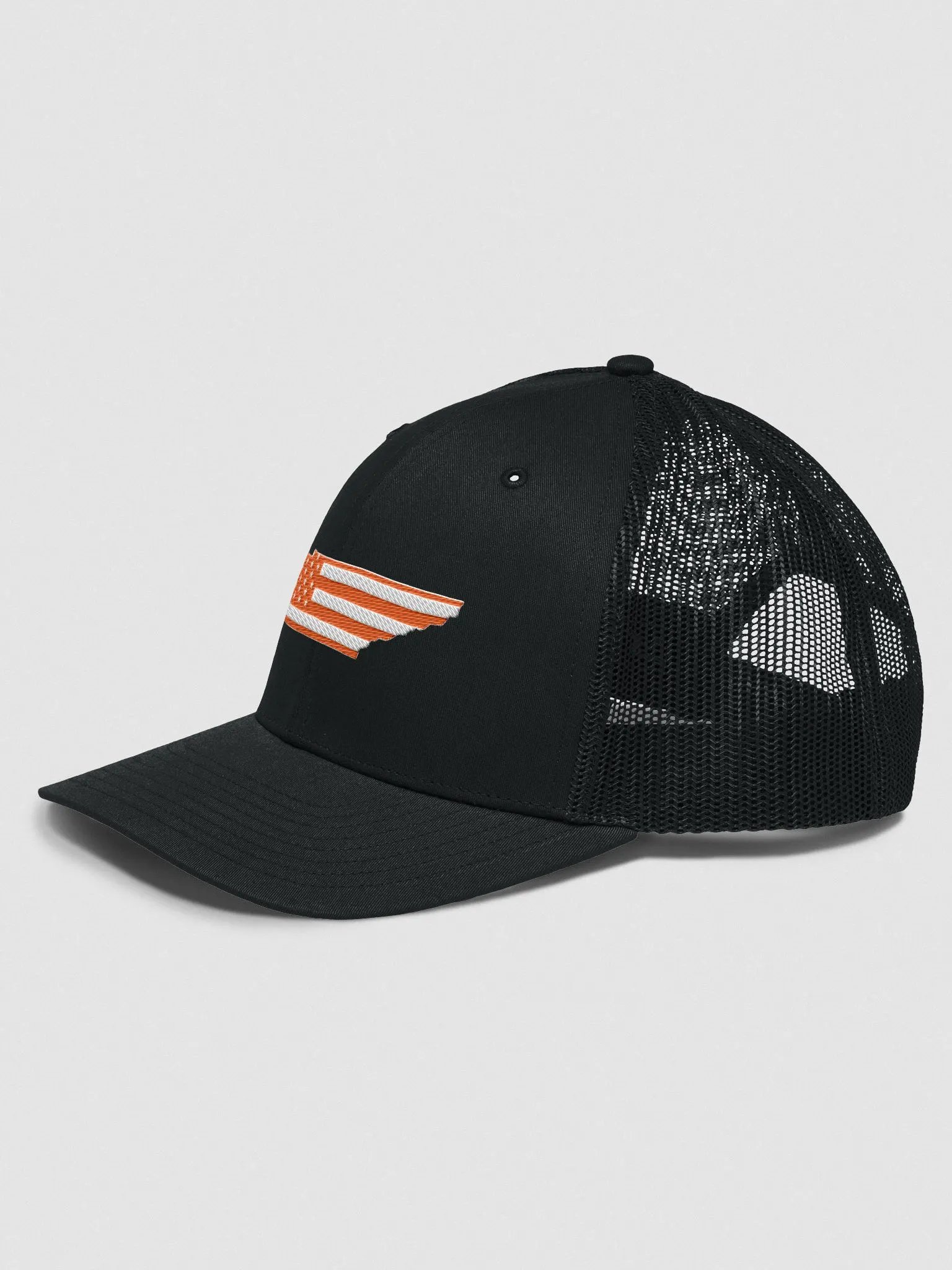 Orange American Flag Tennessee State Trucker Hat product image (2)