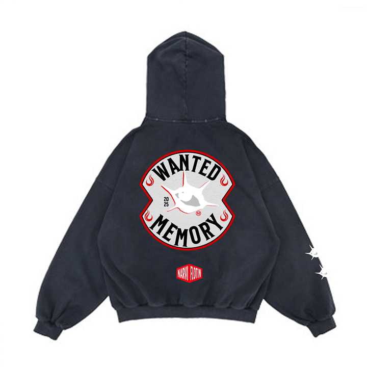WANTED MEMORY®/NARVI FLOTIN® DISTRESSED HOODIE product image (1)