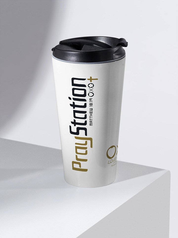 LXA PrayStation Travel Mug - White | Love X Aloha - Faith Collection | Premium Christian Merch product image (2)