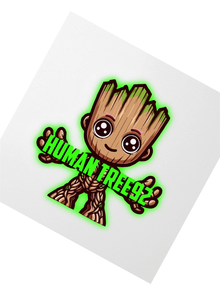 Kiss Cut Sticker Green Glow White product image (5)