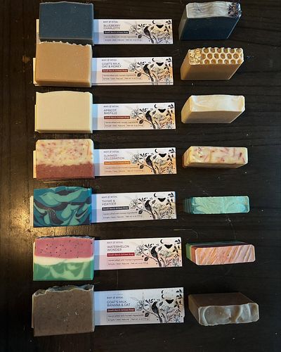 Coming soon! It’s soap wrapping day in the studio. The table’s clear, just rows of fresh bars tucked neatly in their crates, ...
