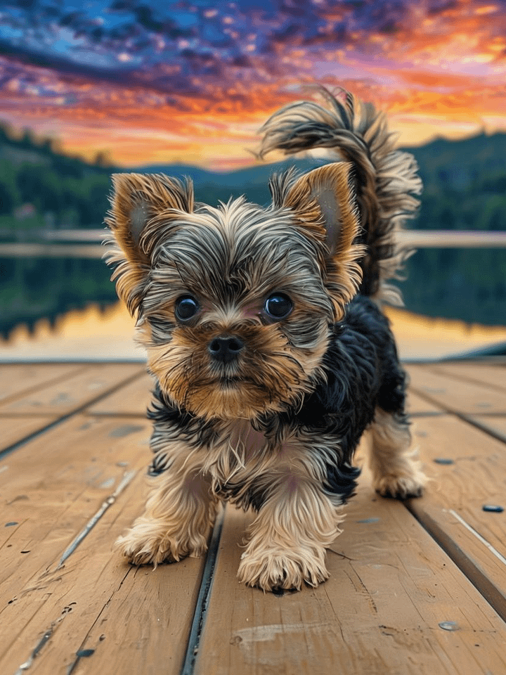 Sunset Paws: Framed Matte Poster product image (1)
