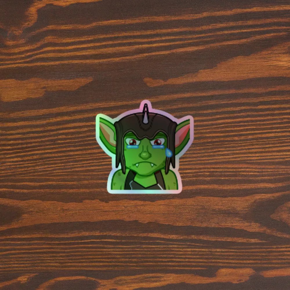 Sad Holographic Sticker product image (5)