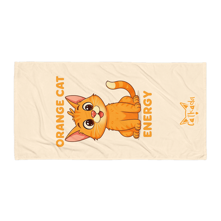 ORANGE CAT ENERGY BEACH TOWEL product image (1)