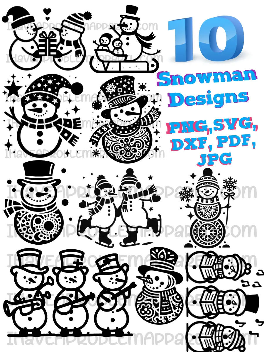 10 Snowman Designs product image (1)