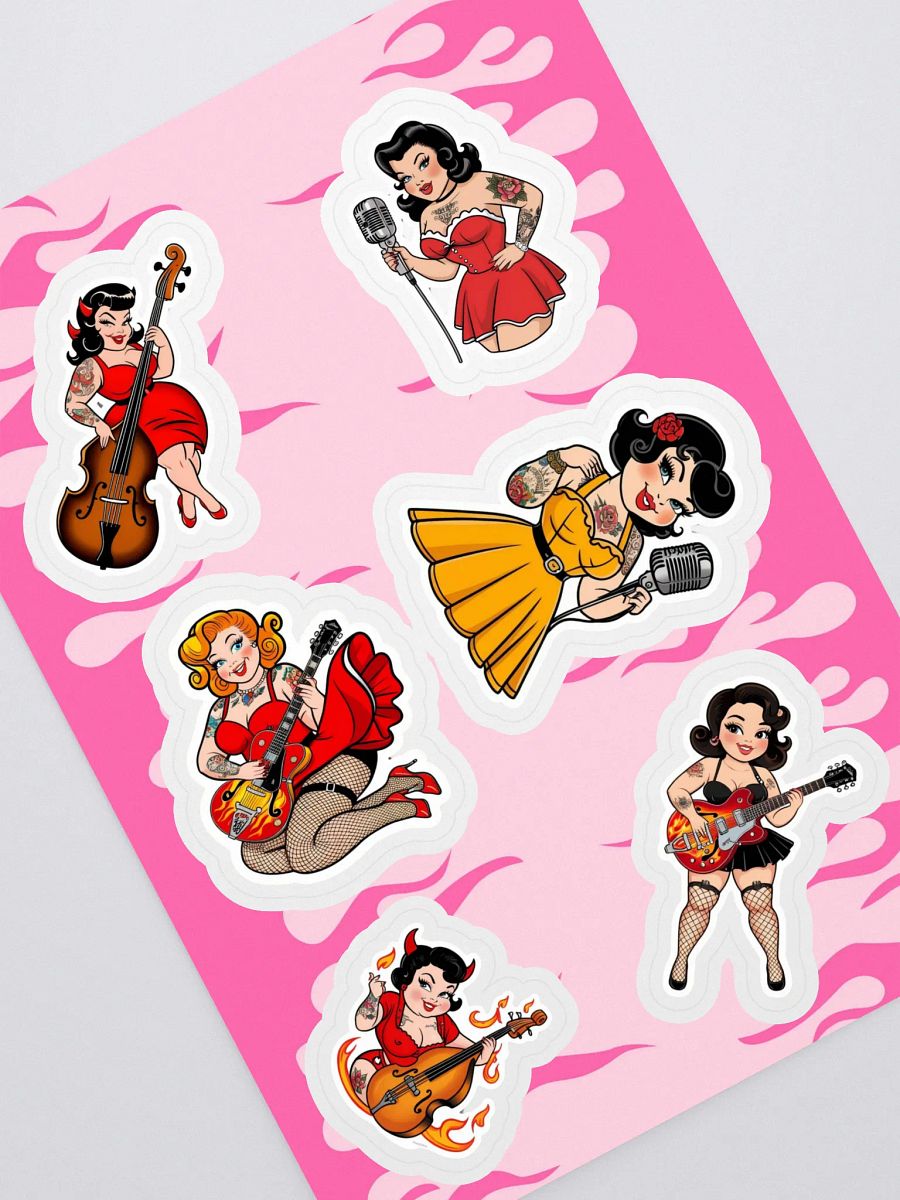 Retro Rockabilly Kiss-Cut Sticker Sheet product image (1)