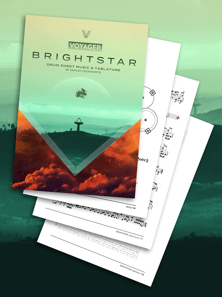 Voyager – BRIGHTSTAR Drum Transcription product image (1)