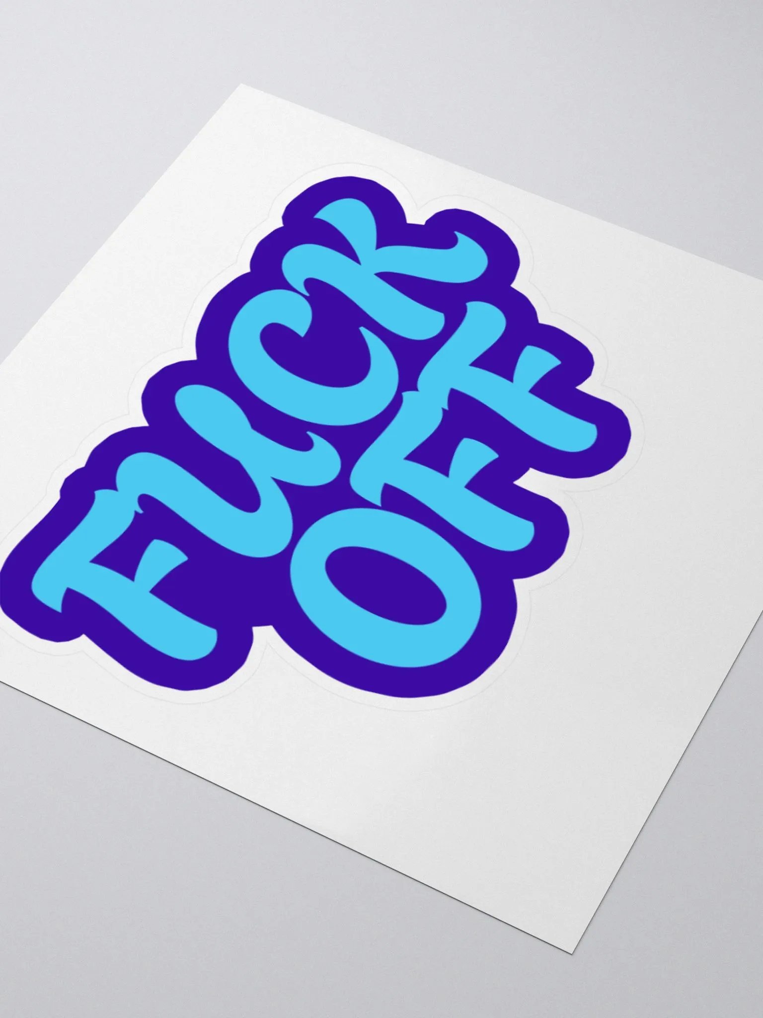 Bold 'FUCK OFF' Kiss Cut Stickers product image (7)
