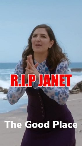Janet 😥 #thegoodplace #react #reaction #screensanctum