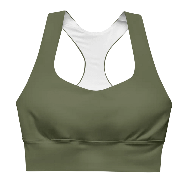 Olive Serenity Longline Sports Bra product image (1)