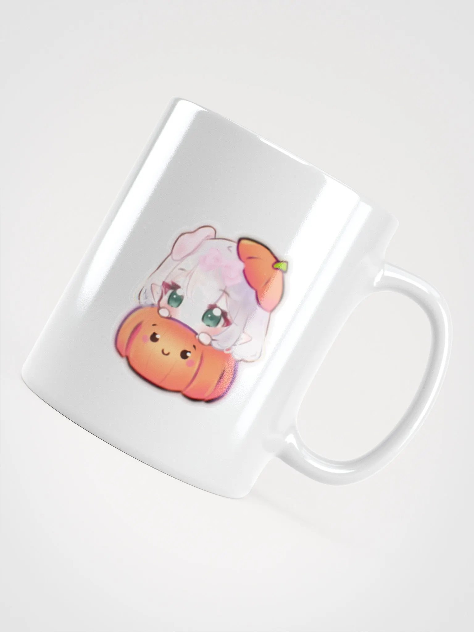 Nemxi's Pumpkin Peeker White Glossy Mug product image (10)