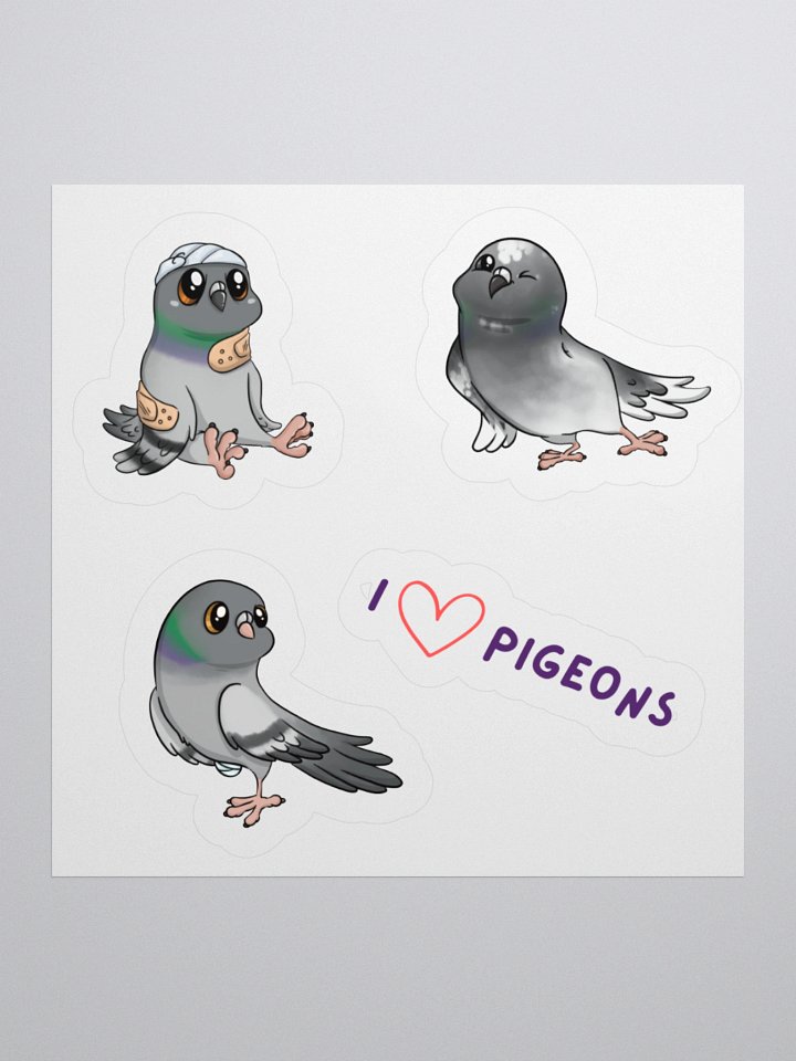Rescue & Rehab Pigeons Kiss Cut Stickers product image (3)