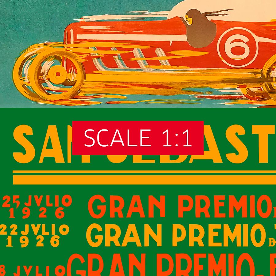 San Sebastian Vintage F1 Grand Prix, 1926 poster — Vintage Formula 1 poster, Monaco Grand Prix poster, retro travel poster, retro travel art product image (5)