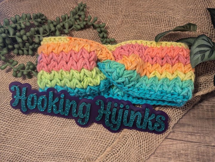 Meadow Ear Warmer - Neon Stripes (Kids and Adults) product image (1)
