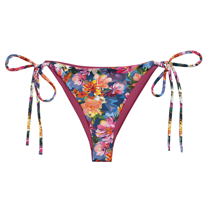 Recycled Triangle Bikini Bottom "Bold Abstract Florals" product image (2)