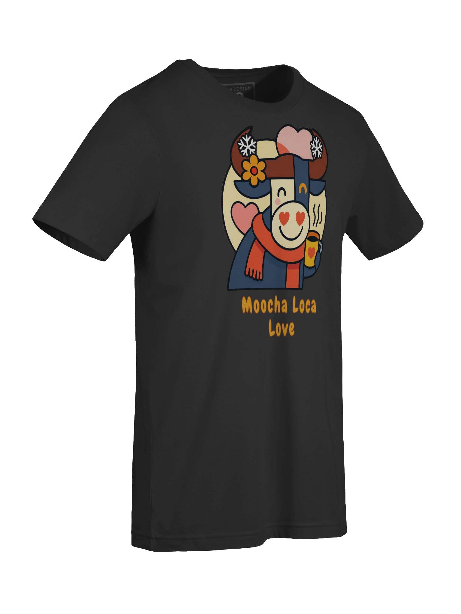 Moocha Loca Love – Cozy Bull T-Shirt with Heart Eyes & Cocoa Mug by M-Art and Design product image (74)