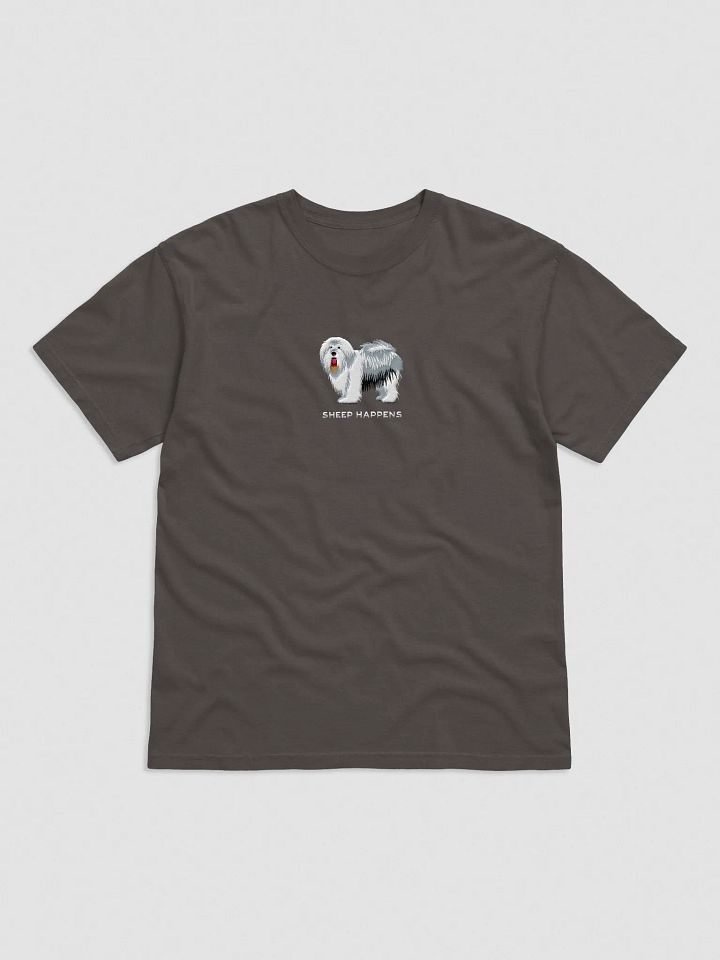 Sheep Happens T-Shirt(Embroidered) of an Old English Sheepdog product image (1)