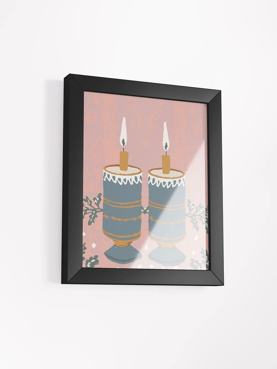 Shabbat Candles Painting Framed Wall Art Print product image (3)