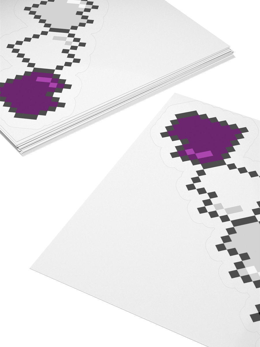 Asexual Pixel Hearts Sticker product image (13)