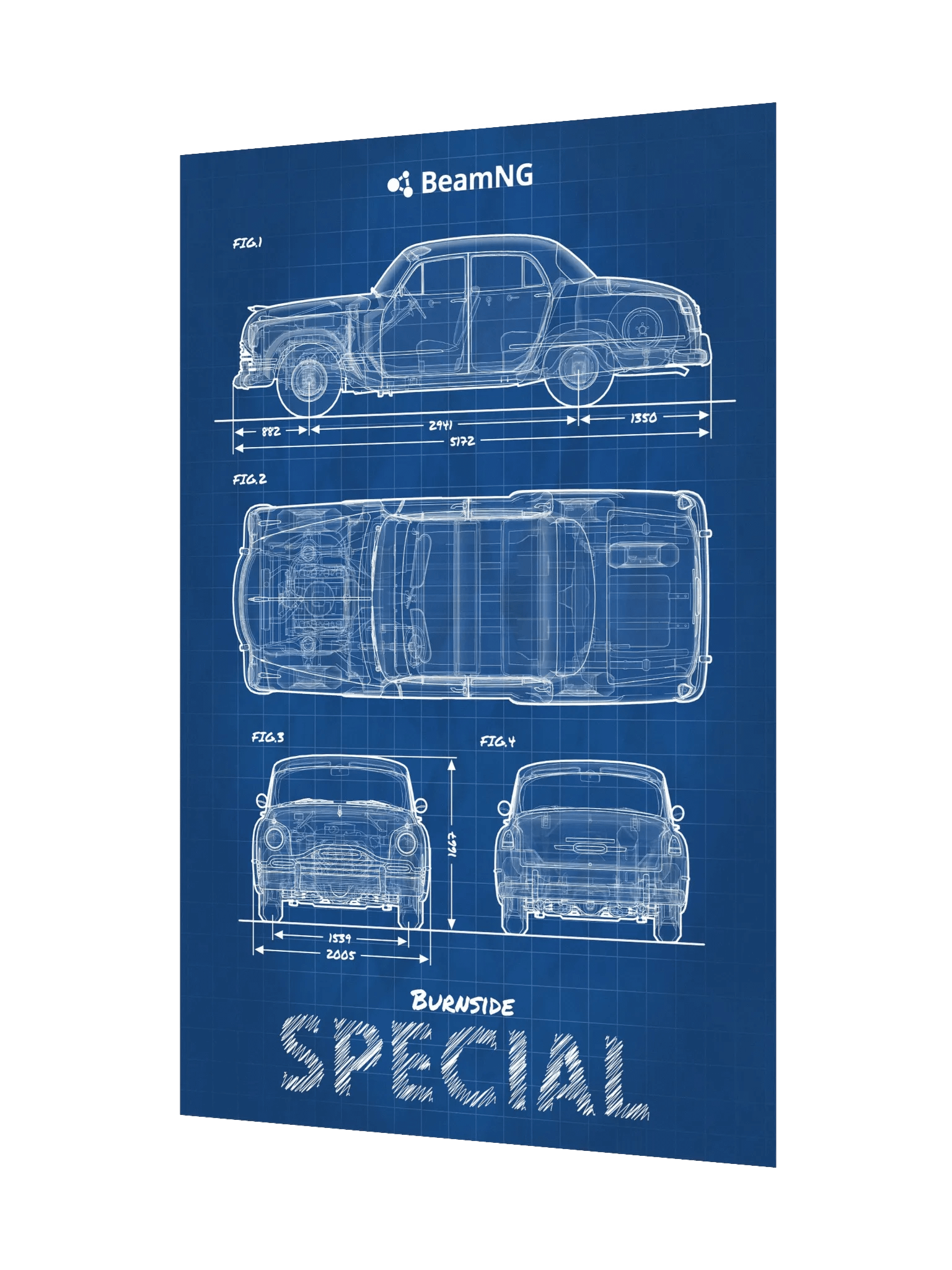 Burnside Special Blueprint Poster product image (3)