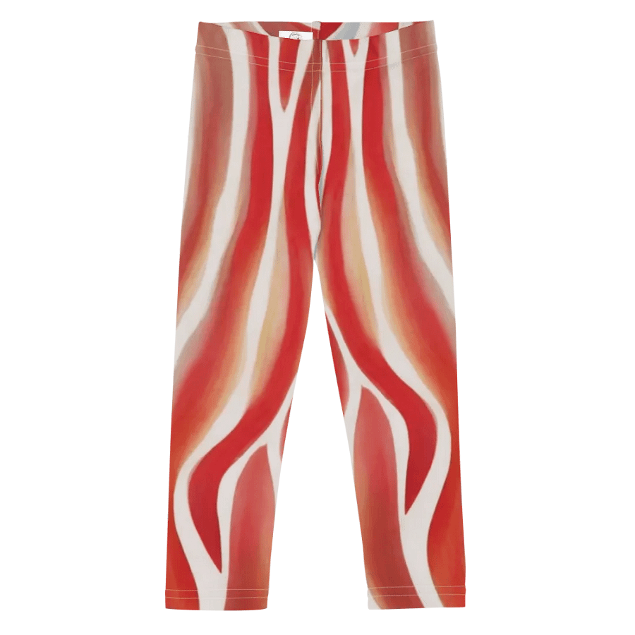 Funky Red Liquid Tie-Dye Explosion Kid's and Toddler's Leggings product image (9)