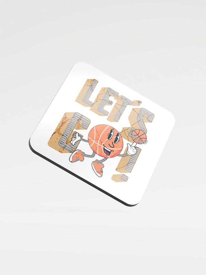 Lets Go Basketball Mascot Head Coaster product image (1)