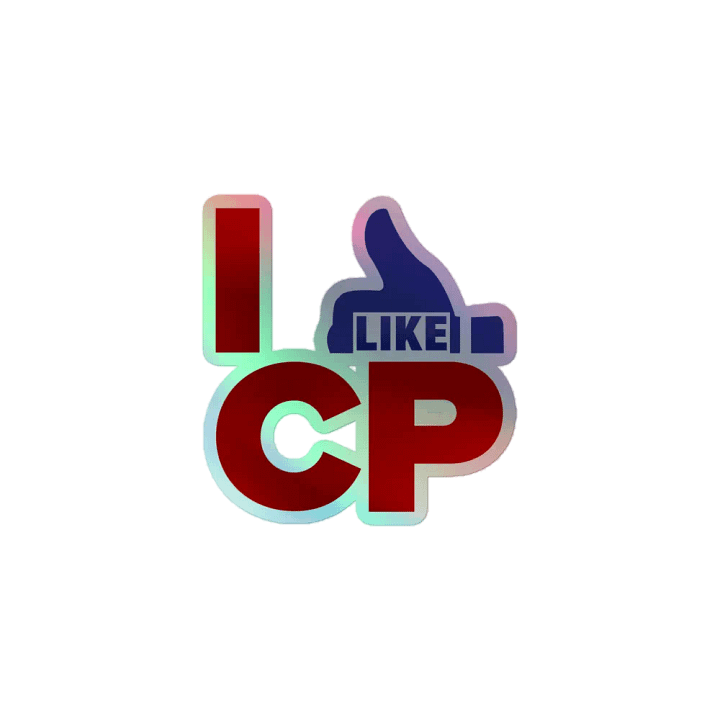 I Like CP, Red, Blue On White Sticker product image (1)