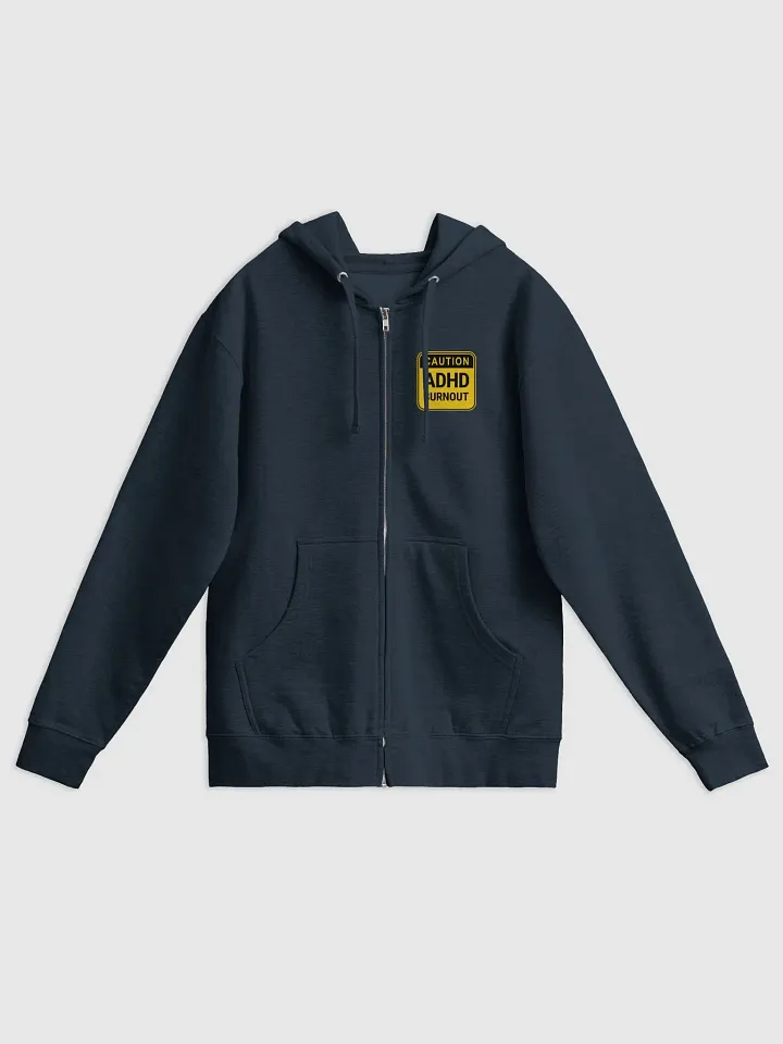 CAUTION: ADHD BURNOUT (sm. design) zip-up hoodie product image (1)