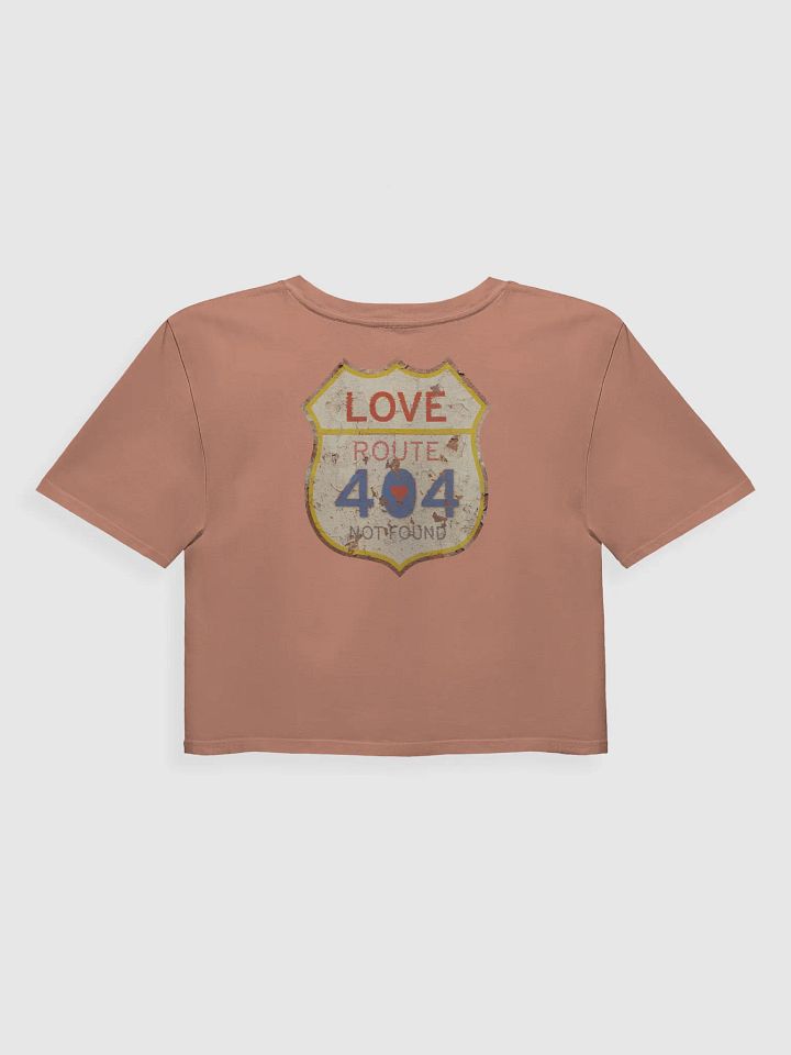Love Route 404 Not Found Vintage Style (Back Side) Women's Premium Crop Top product image (10)