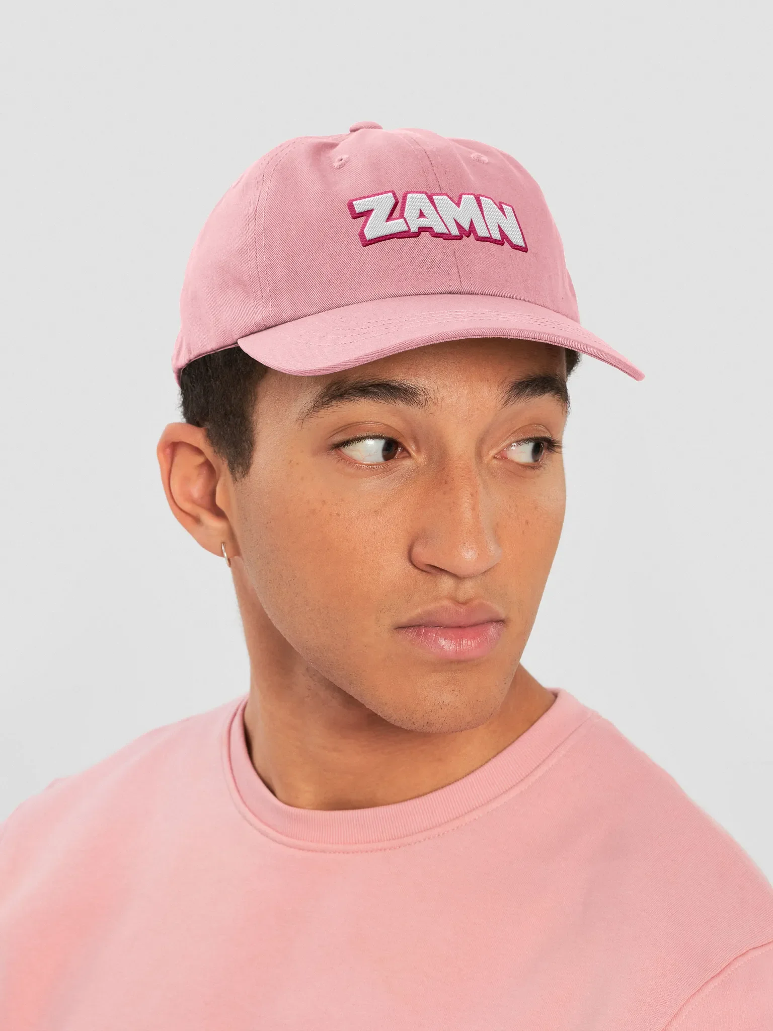 ZAMN Invisi-Logo Dad Hat: Pink product image (3)