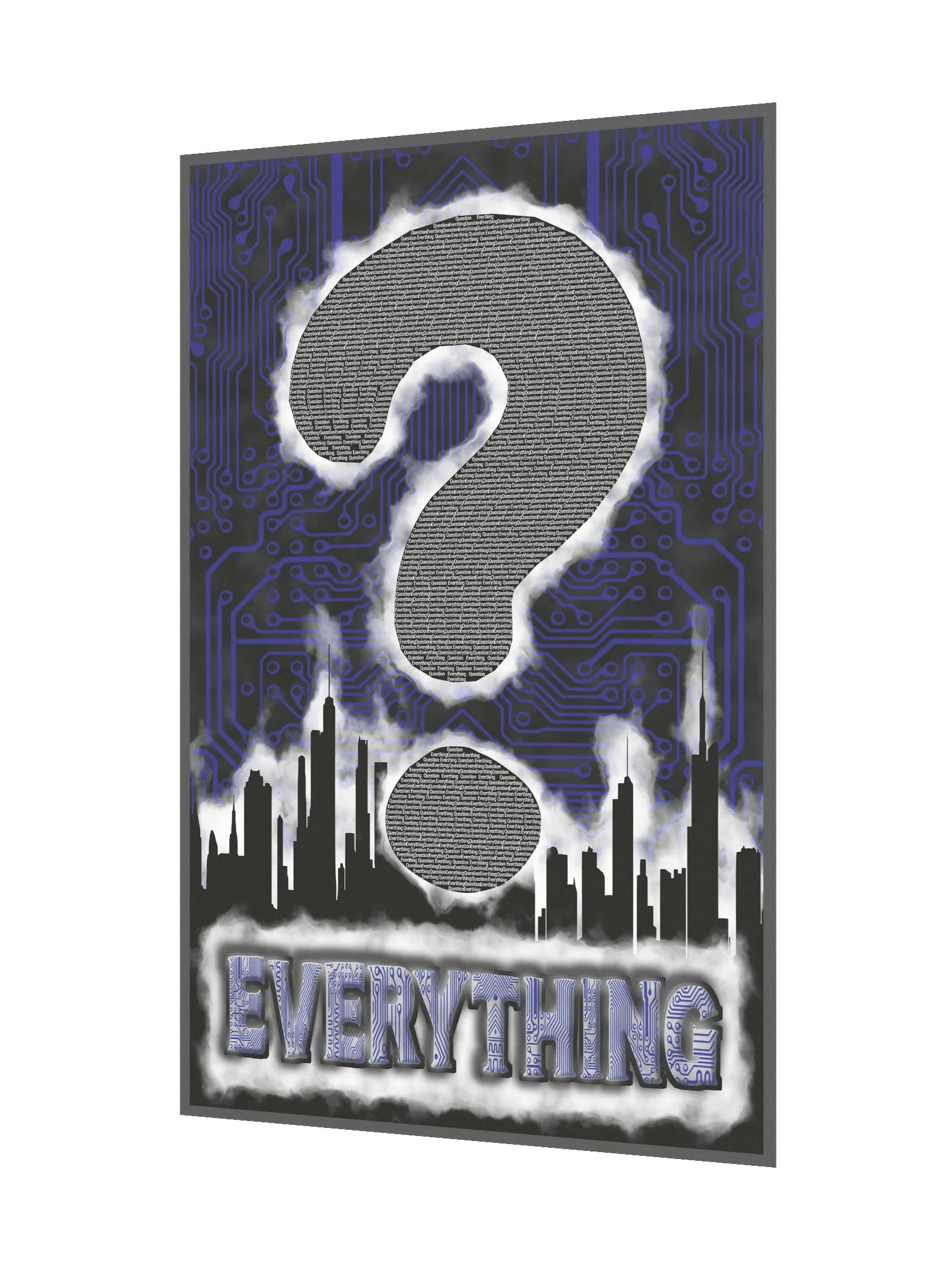 Question Everything Poster – Thought-Provoking Typography Wall Art product image (2)