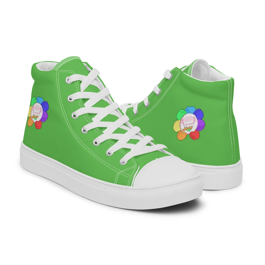 Green and White Flower Sneakers product image (1)