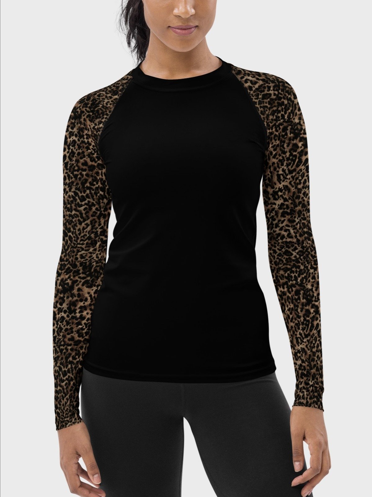 Rash Guard "Chic Dark Brown Leopard" product image (3)
