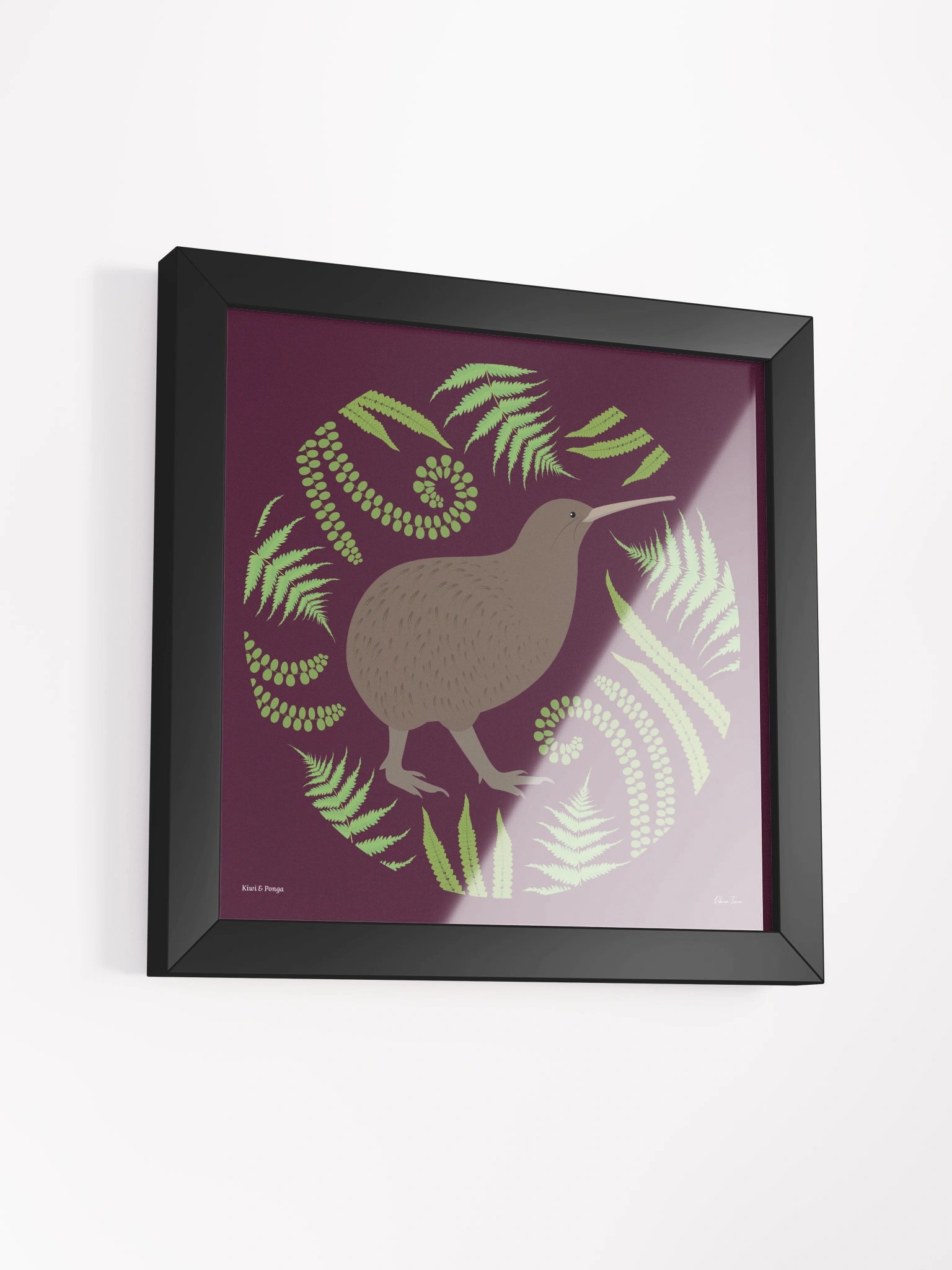 Kiwi and Fern Framed Wall Art product image (3)