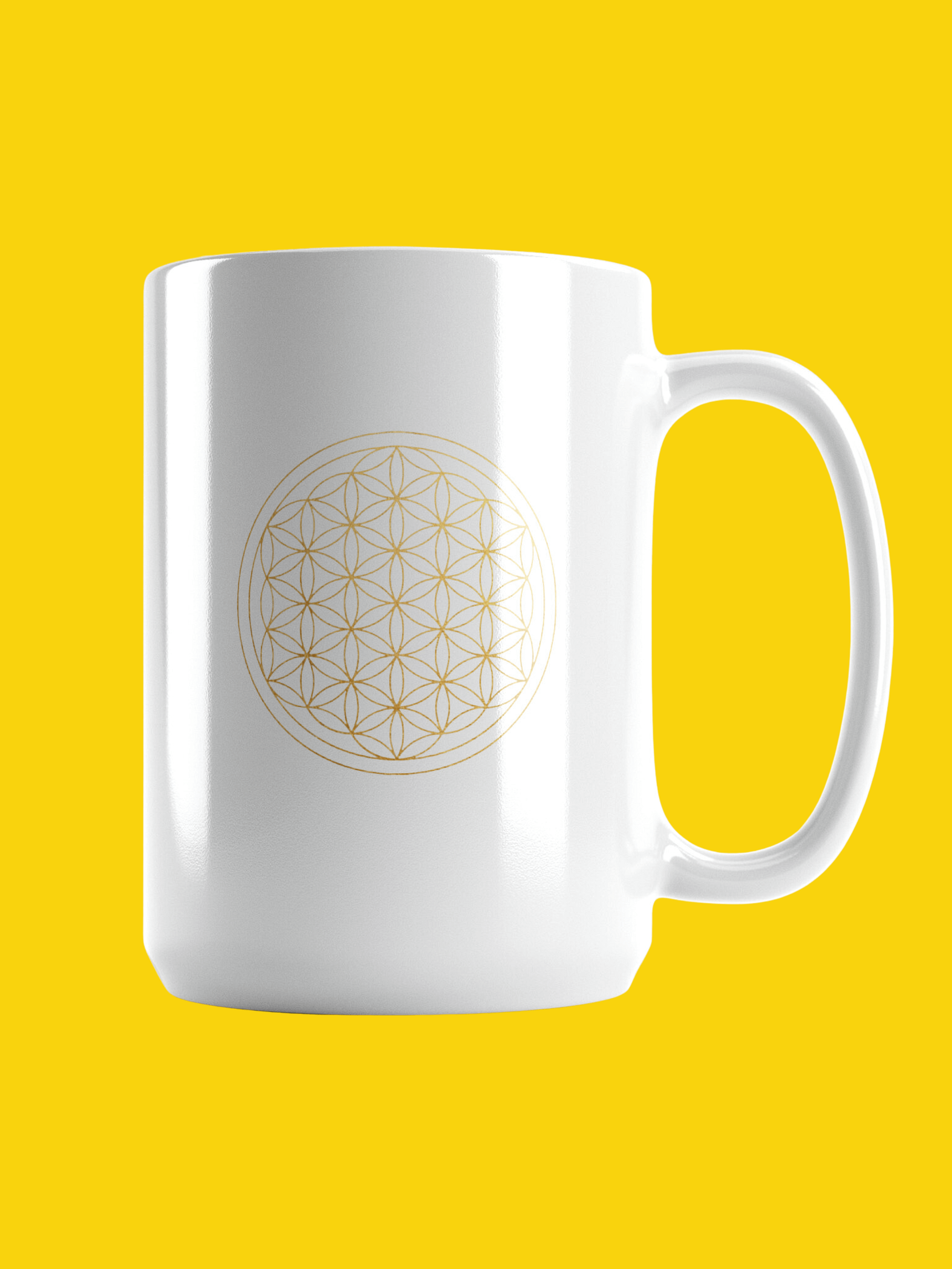 White Glossy Mug | Flower of Life product image (1)