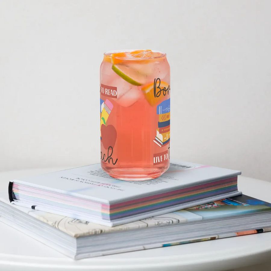 Ice Coffee Glass Tumbler Gift For A Book Lover Teacher product image (5)