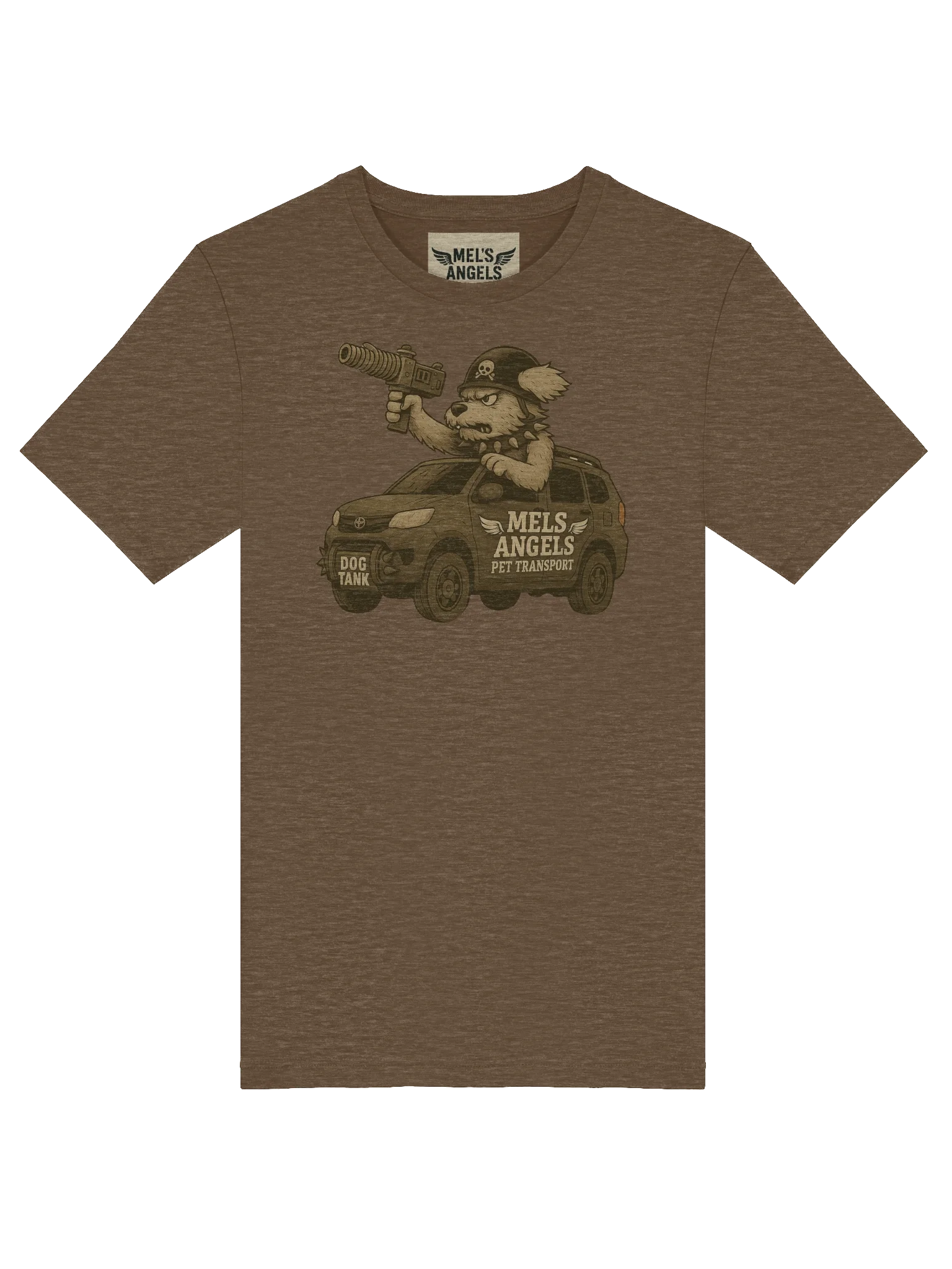 Mel’s Angels “Dog Tank” T-Shirt – Bella+Canvas Unisex Graphic Tee, Military-Style Rebel Dog Apparel product image (4)