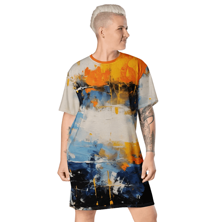 Watercolor Splash T Shirt Dress product image (1)