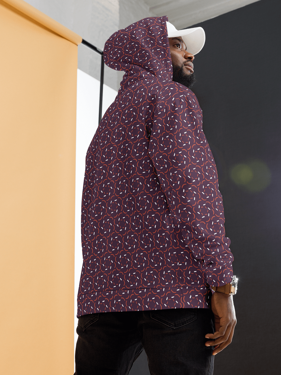 Violet Flux Geometric Allover Print Hoodie for Men and Women product image (1)