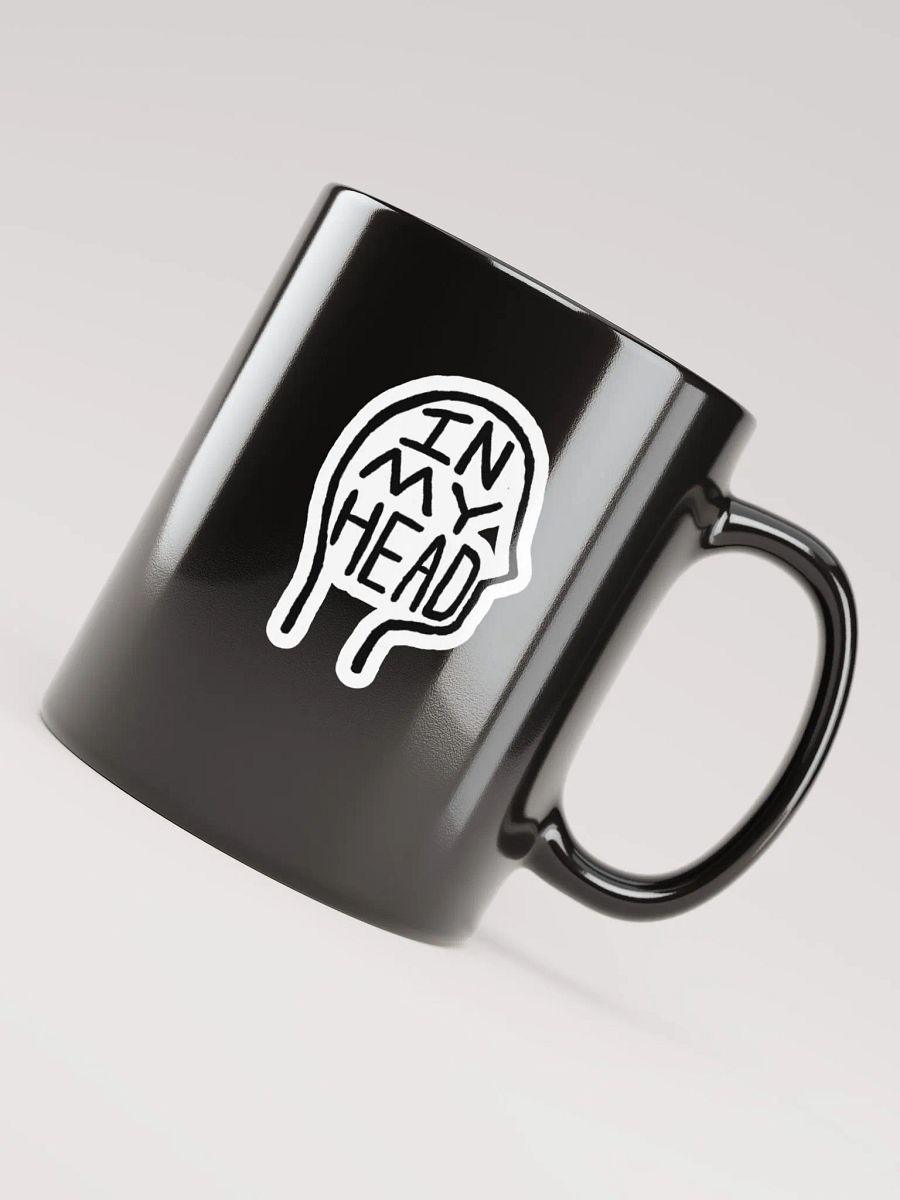In My Head glossy black mug (bubble design) product image (3)