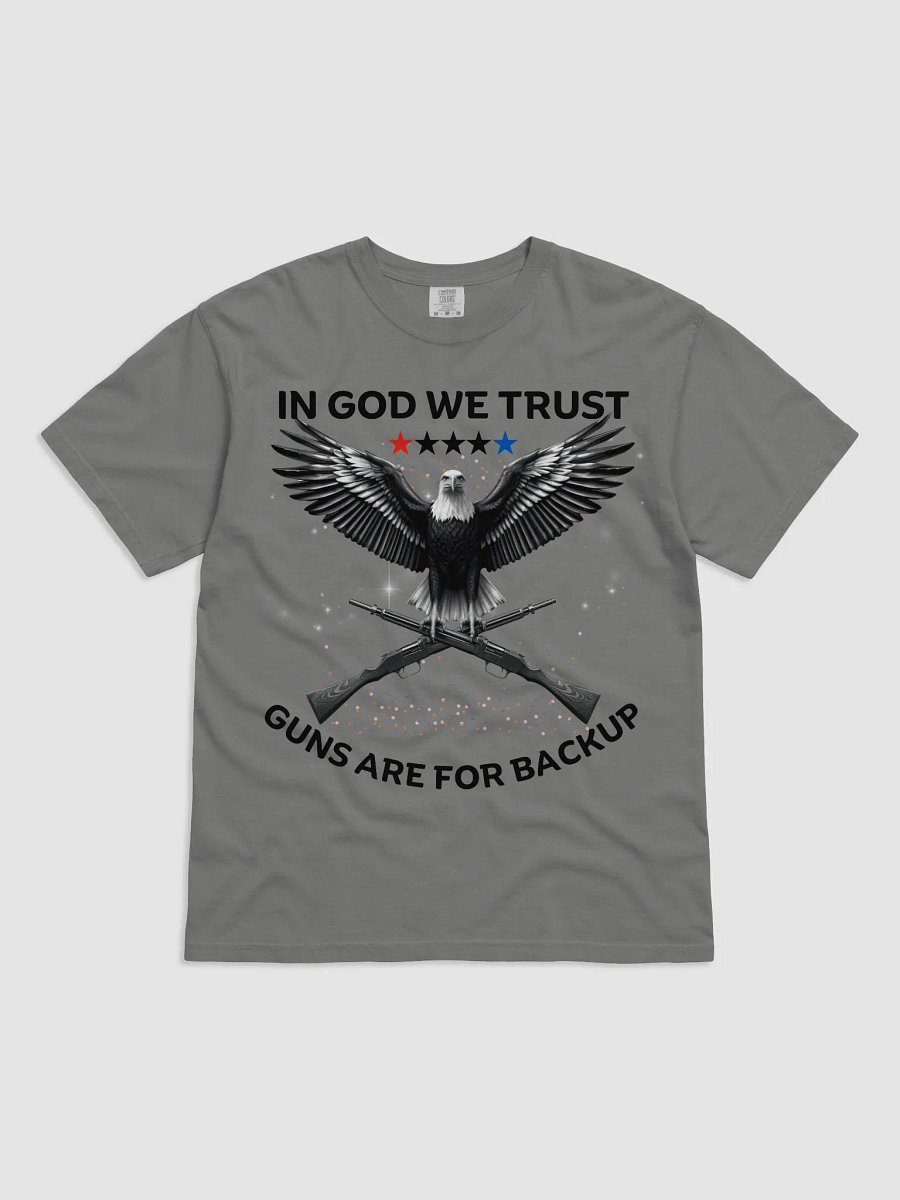 In God We Trust Patriotic Eagle T-Shirt - American Flag Independence Design - USA Freedom Guns Backup Tee product image (3)
