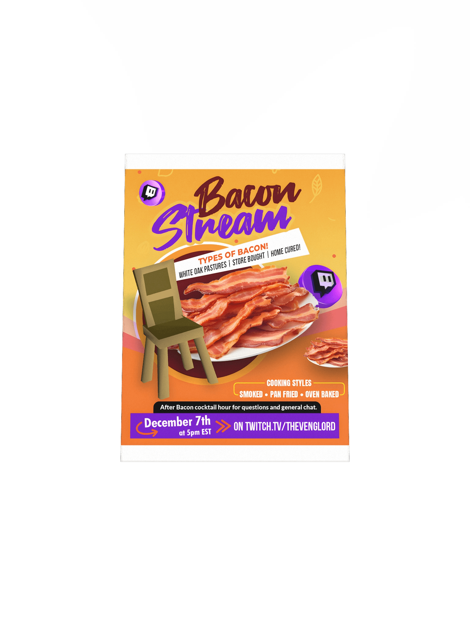 Professional print of the Bacon Stream Poster product image (4)