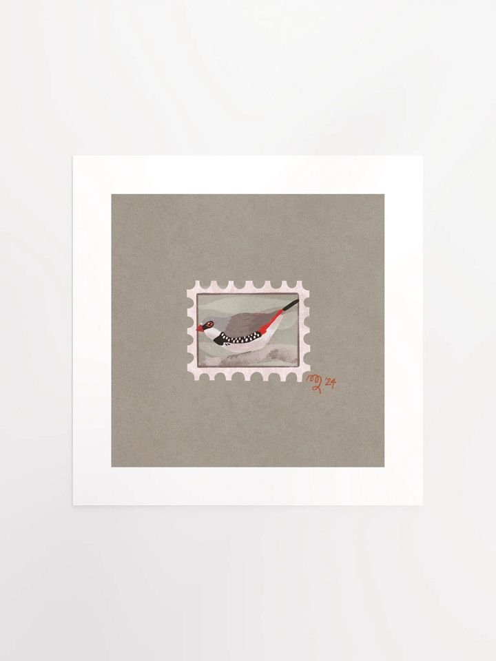 Diamond Firetail Stamp Print – Birbfest 2024 product image (2)