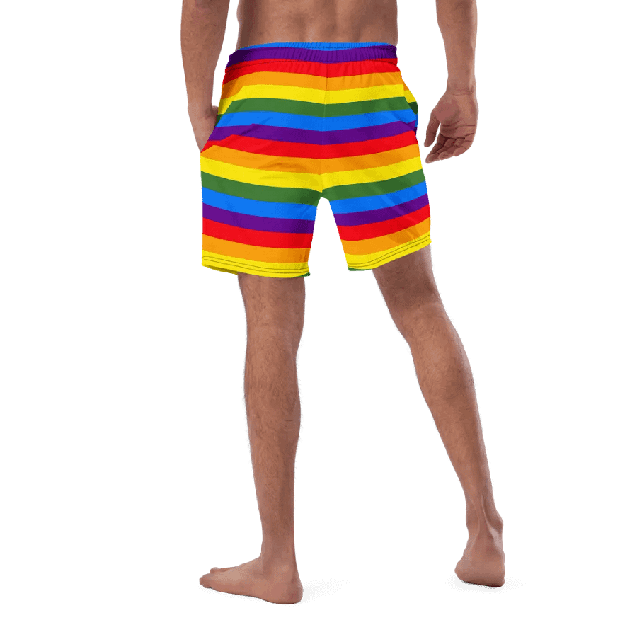 Vibrant Stripes Paradise Swim Shorts product image (5)