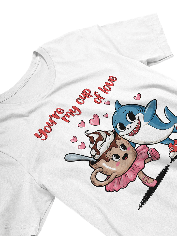 Tralalero Tralala and Cappuccina Ballerina – Cute Cartoon Couple Tee product image (2)