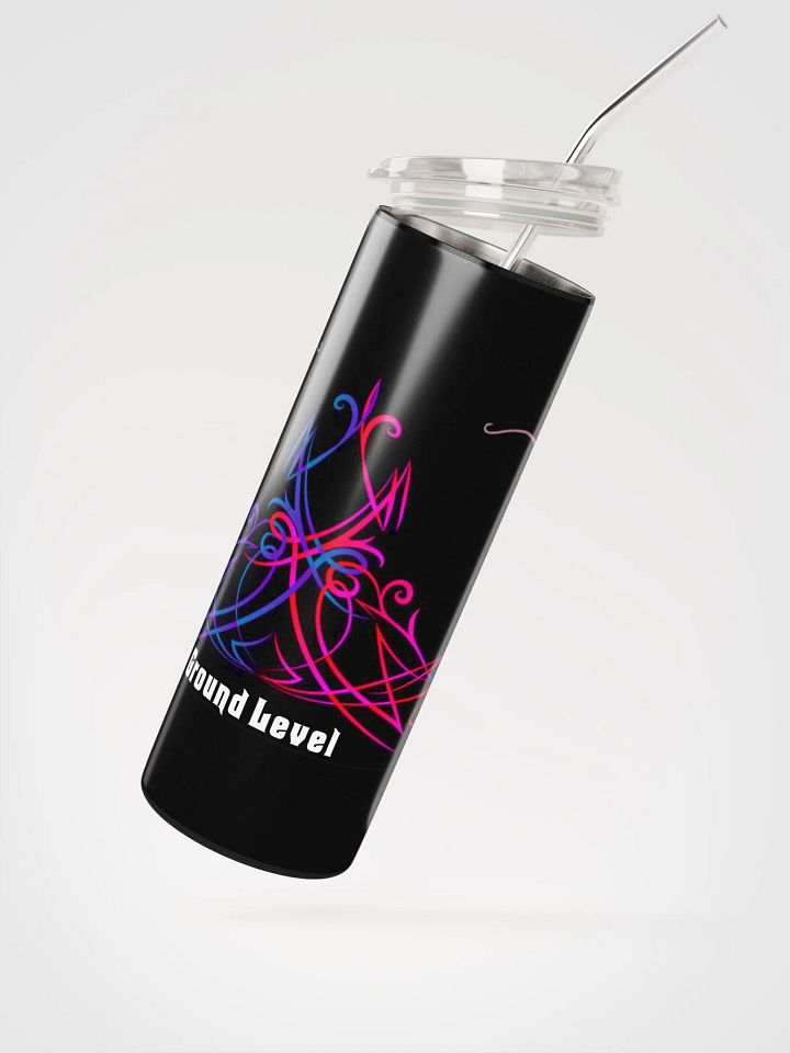 Blk & Pnk Tumbler with Straw product image (2)