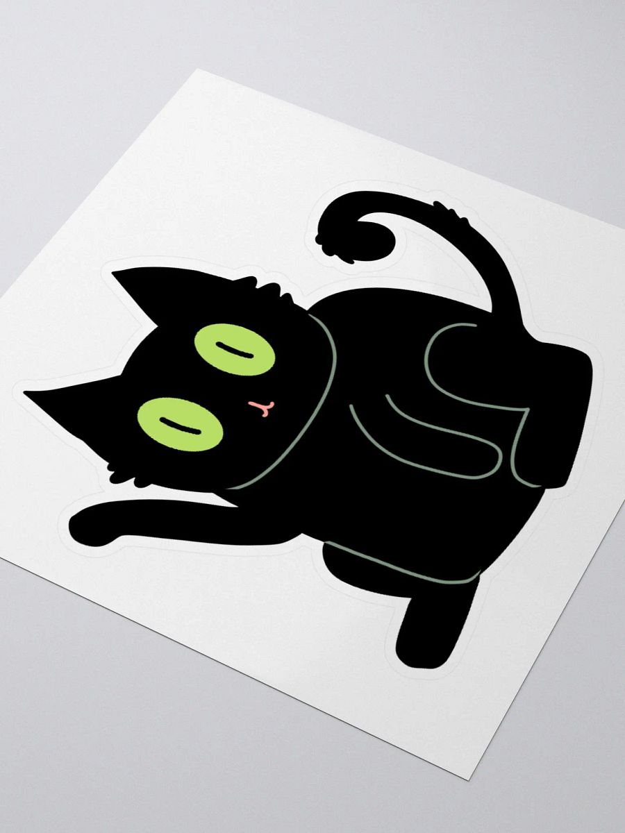 Waving Black Mistified Cat Sticker product image (3)