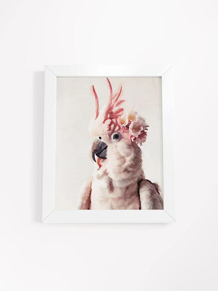 Exotic Elegance: Cockatoo Framed Matte Poster product image (6)
