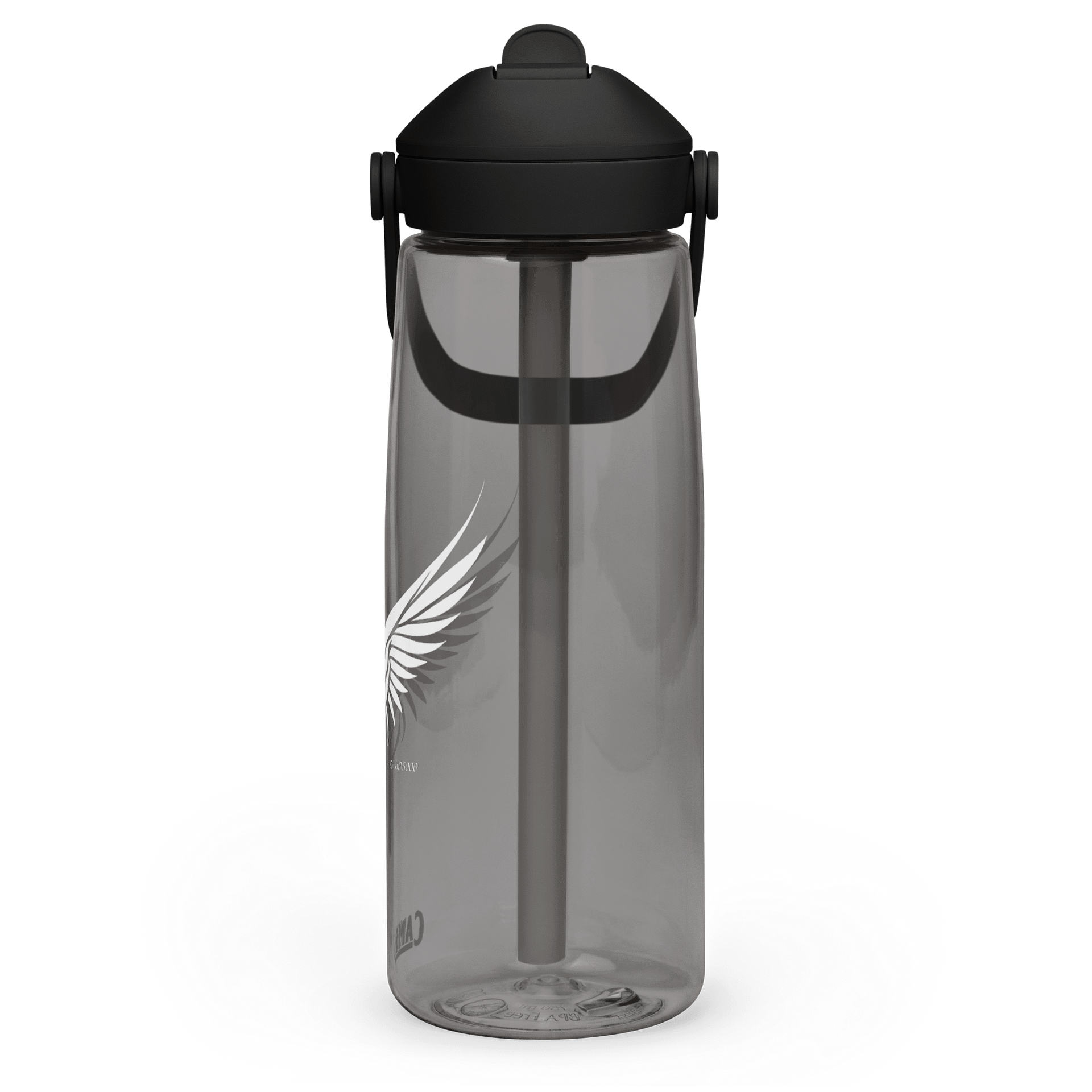 RichD5000 Wings (Small text, big logo) Flip top straw water bottle product image (3)